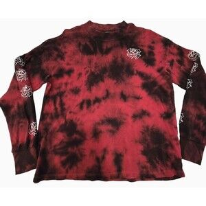 Empyre Tie Dye Rose Long Sleeve Shirt Mens Small Skate Graphic Pullover